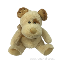 Plush Dog Brown With A Bow